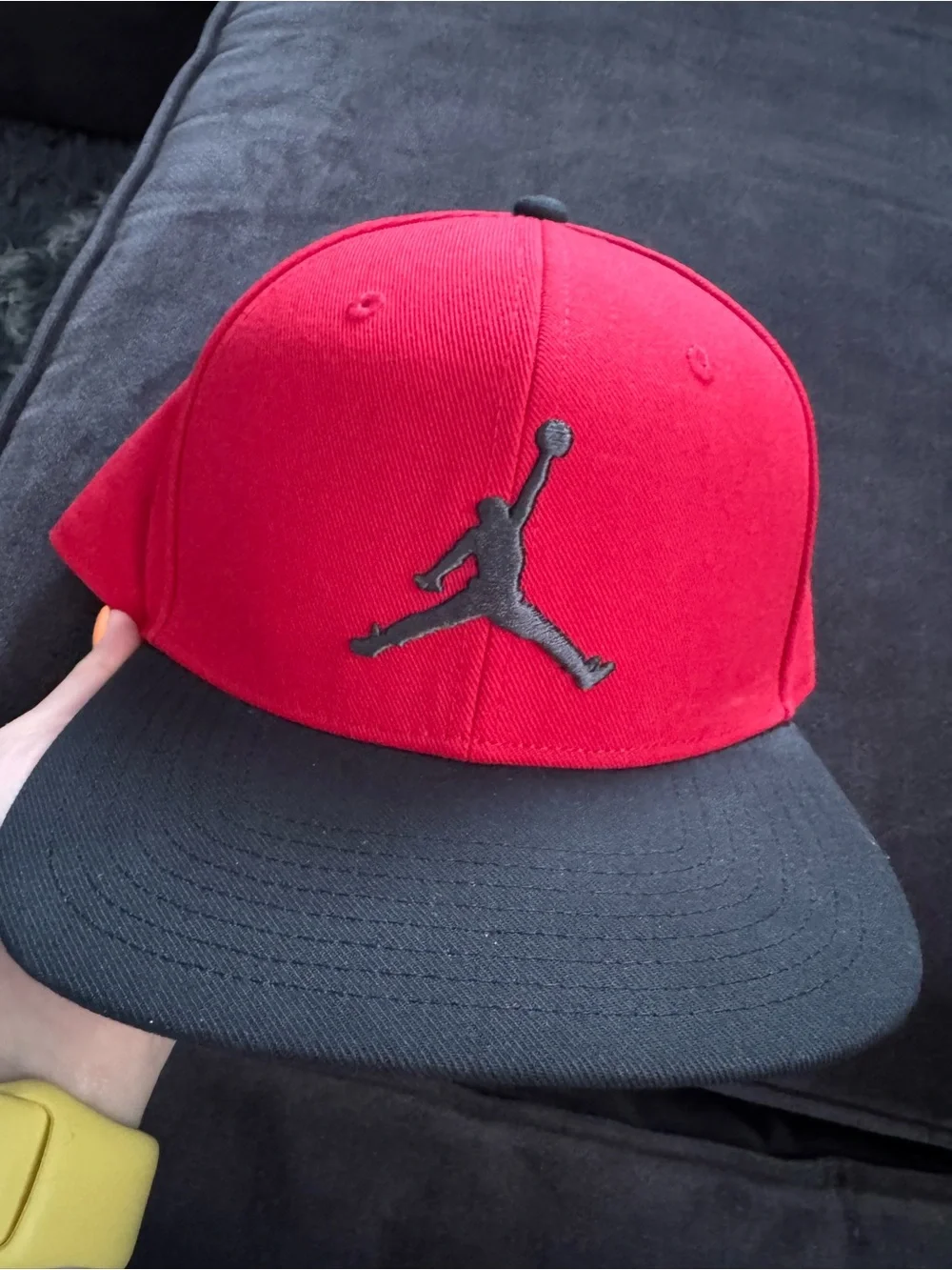 Jordan Red and Black Embroidered Jumpman Snapback